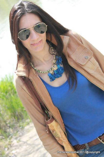 My new Diy necklace inspired by Tory Burch... in the countryside!