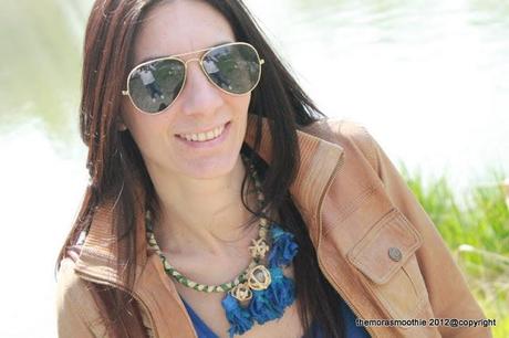 My new Diy necklace inspired by Tory Burch... in the countryside!