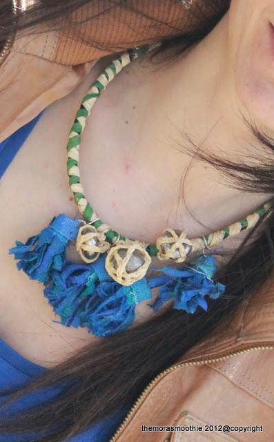 My new Diy necklace inspired by Tory Burch... in the countryside!