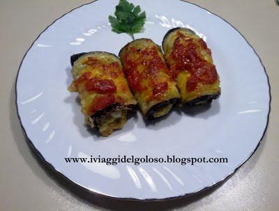 RICETTE DI PRIMAVERA .... INVOLTINI DI MELANZANE ...