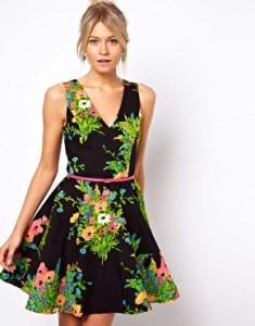 Primavera Estate 2013: FIORI nel guardaroba ASOS floreale abito nero e fiori