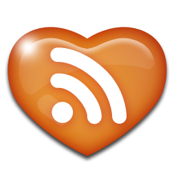 icona a forma di cuore di rss feeds