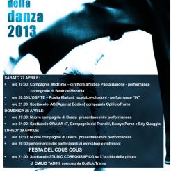 Giornata mondiale della danza 2013 a Spazio Tadini: tre giorni di spettacoli e workshop
