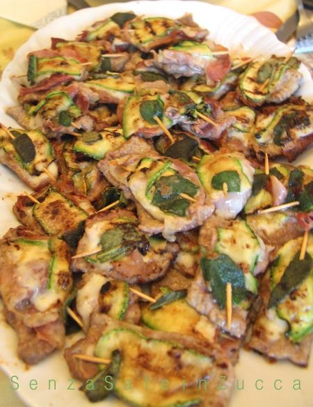 Saltimbocca con speck e zucchine