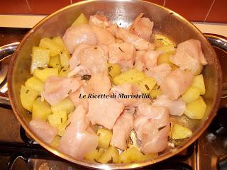 Pollo in padella con contorno di patate