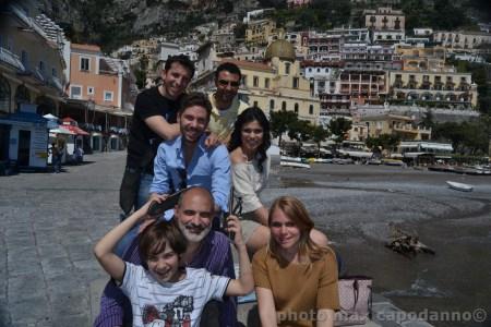 Chiara D'Amico con il cast di Divina a Positano