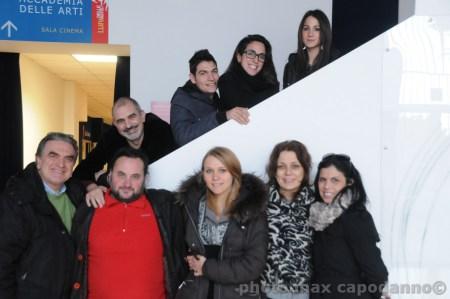 Il cast al completo presso Teatro delle Arti di Salerno alla consegna della sceneggiatura