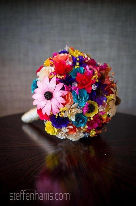 Colorful Wooden Bouquet for Wedding and Home Decor Centerpiece