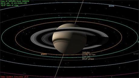 Saturno visto dalla Cassini - 13 luglio 2012