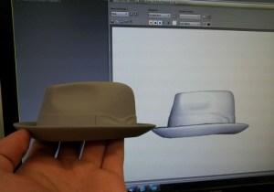 Un modello di cappello scannerizzato tramite il Photon 3D Scanner