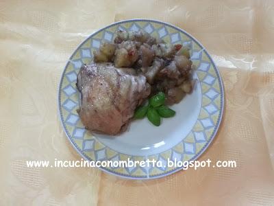 Pollo con patate al vino Bonarda