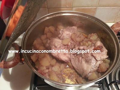 Pollo con patate al vino Bonarda