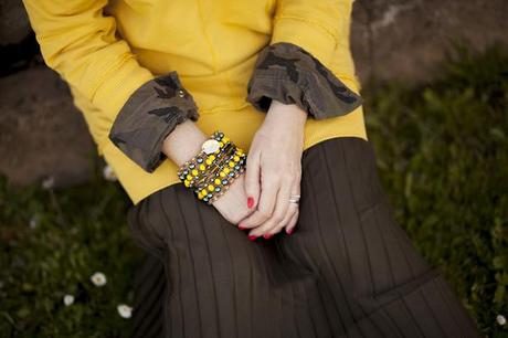 Smilingischic, fashion blog, Sodini bijoux, a dream that smells of home, Lucca, camouflage trend, punto luce Sodini, yellow, 