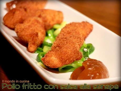 POLLO FRITTO CON SALSA ALLA SENAPE