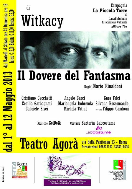 Dal 1° al 12 maggio presso il Teatro Agorà, via della Pen...