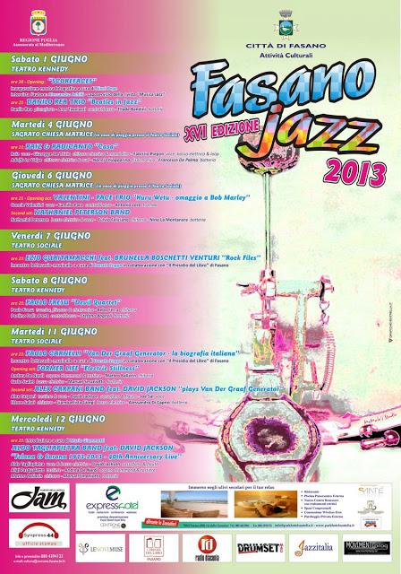 Chi va con lo Zoppo... non perde la XVI edizione del FASANO JAZZ! Dall'1 al 12 giugno 2013