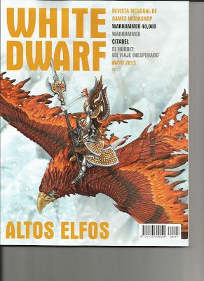 Copertina del White Dwarf e lista completa delle uscite di Maggio