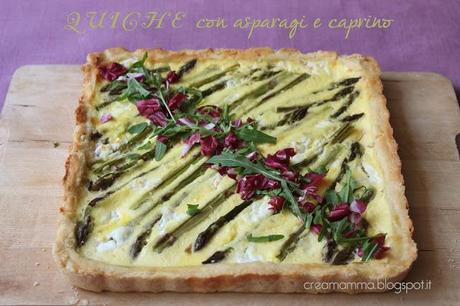 Quiche con asparagi e caprino