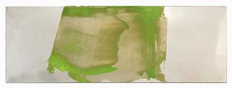 LA CONTEMPORANEA Studio Art Gallery Paul Goodwin,   verde inglese  2002  cm 32x98 olio su accaio inox @90 ritagliato