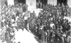 Funerali partigiani a Fidenza, maggio 1945 (Archivio Anpi Fidenza). 