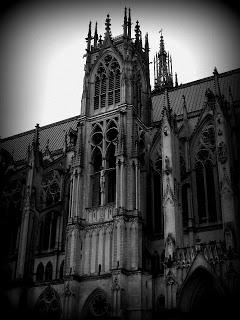 La cattedrale di Metz in bianco e nero.