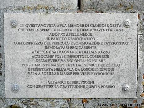 Lapide commemorativa Partito Democratico