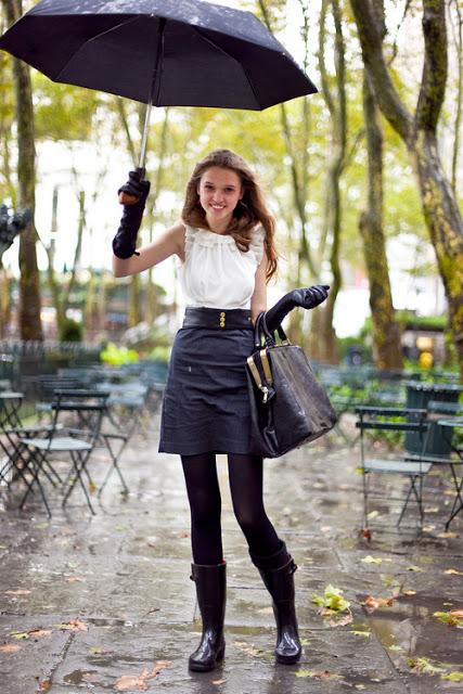 Chic outfit for rainy days!