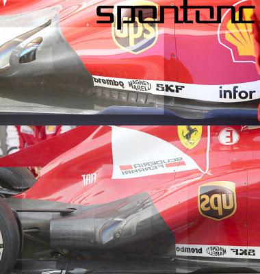 FERRARI F138 - SIDEPOD MODIFICATI AL GP. DEL BAHREIN