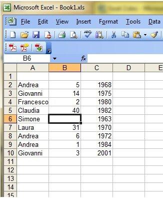 excel 2003 guida all'uso