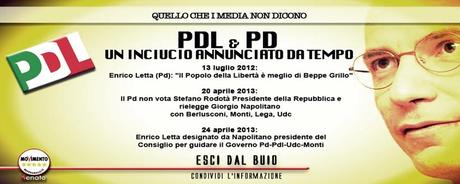 Il Governo dell'inciucio è di fatto un governo PDL