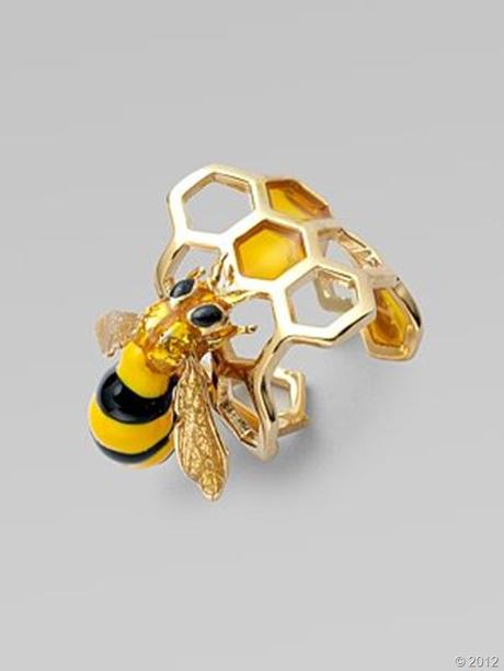 7440-delfina-delettrez-honeycomb-bee-ring, delfina delettrez bee ring, delfina delettrez anello ape, delfina delettrez