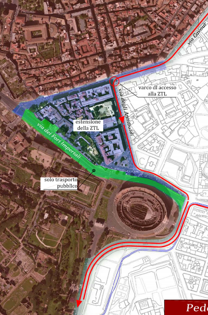 Ecco le immagini del progetto-pedonalizzazione dei Fori Imperiali di Ignazio Marino. Del tutto uguale al 'nostro' progetto di qualche mese fa...