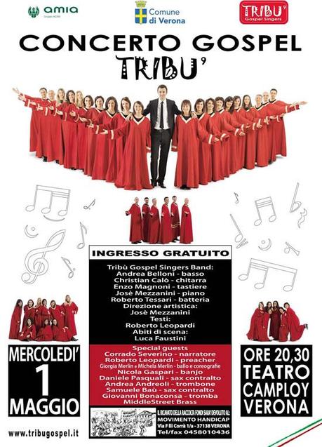 concerto tribù gospel singers al teatro camploy di verona