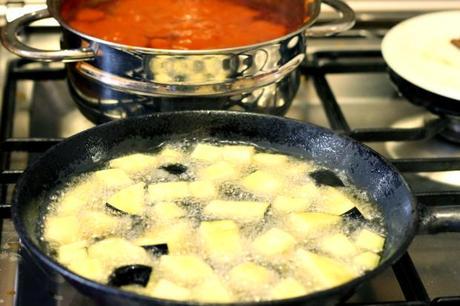 Mini timballi di spaghetti Melanzane fritte per fare i mini timballi