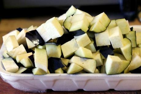 Melanzane per i mini timballi di spaghetti