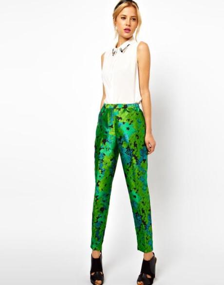 Pantaloni jacquard con motivo floreale, Asos 