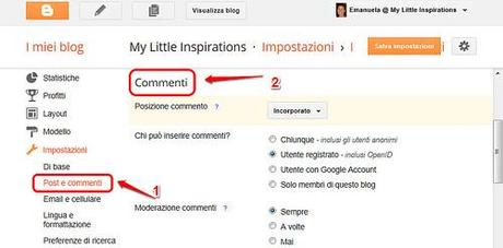  Tutorial per blogger, come togliere le parole di verifica dal blog