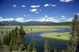 La zona sopra la caldera nel parco di Yellowstone