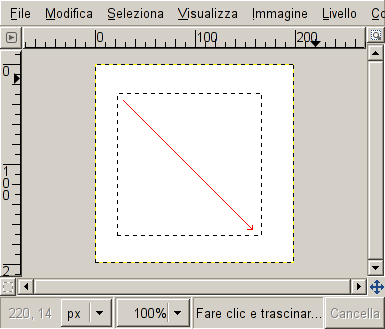 Creazione di una selezione rettangolare