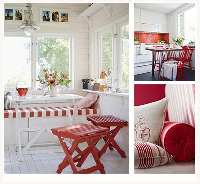 Home Style in bianco e rosso