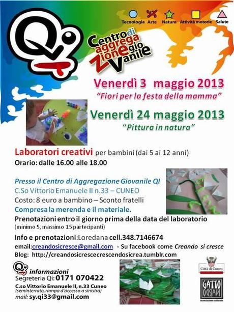 Ecco il calendario di maggio per i Laboratori Creativi!
Vi...