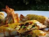 Fagottini pasta fillo pollo, verdure riduzione agrodolce
