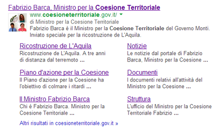 Coesione territoriale su google