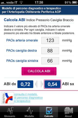 Guida iOS alla gestione della Arteriopatia Obliterante Periferica (AOP)