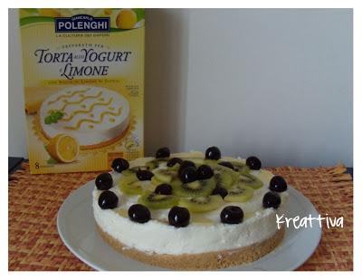 Torta allo yogurt e limone Polenghi con amarene Fabbri