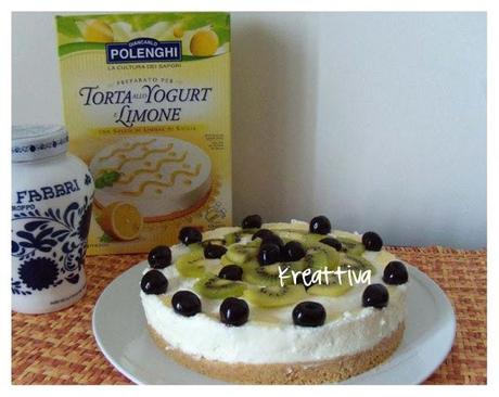 Torta allo yogurt e limone Polenghi con amarene Fabbri