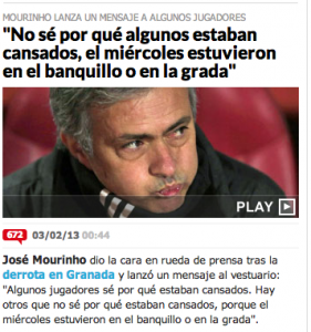 Mourinho su Marca