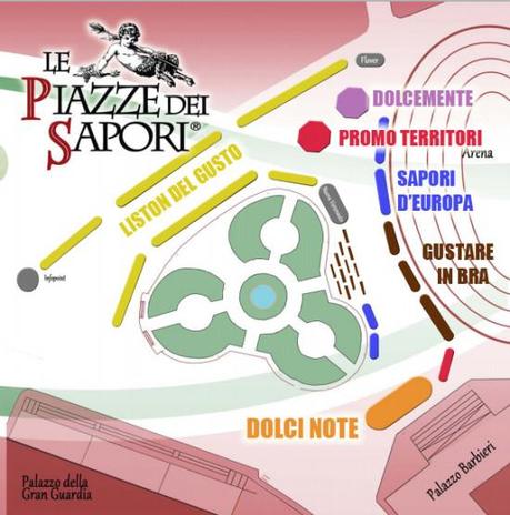 Mappa / legenda degli stand in Piazza Bra