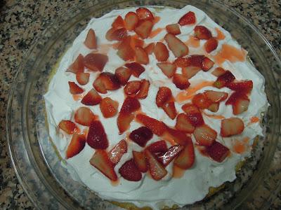 Torta panna e fragole