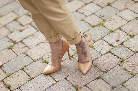 Smilingischic, fashion blog, outfit , Playing to be a lady, dettagli scarpe décolleté Zara, scarpa classica beige 